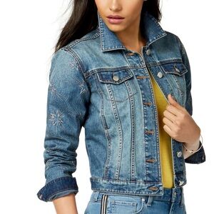 Maison Jules Silver Star Sleeved Denim Jacket